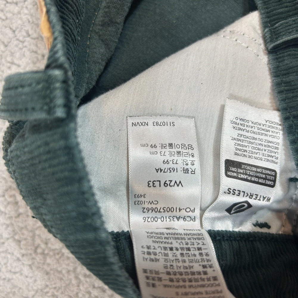 Levis‎ 94' Baggy Corduory Pants Womens Size 29 Forest Green Relaxed Fit - Picture 5 of 10